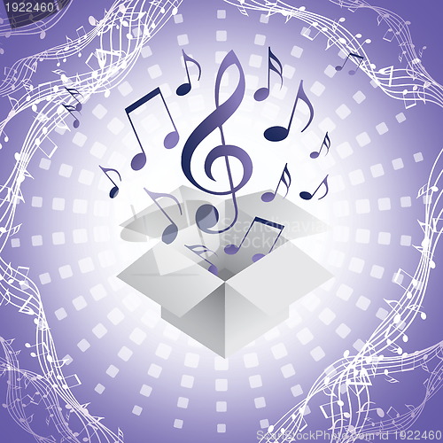 Image of abstract music background with musical notes, EPS10