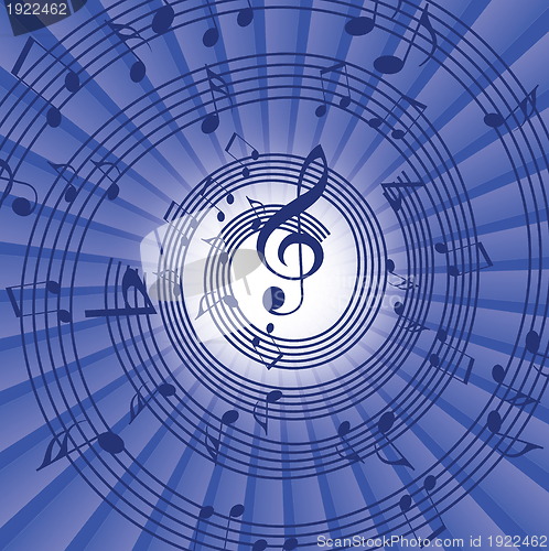 Image of abstract music background with musical notes, EPS10