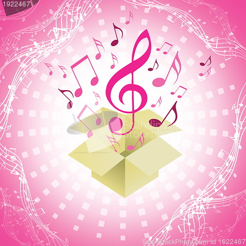 Image of abstract music background with musical notes, EPS10