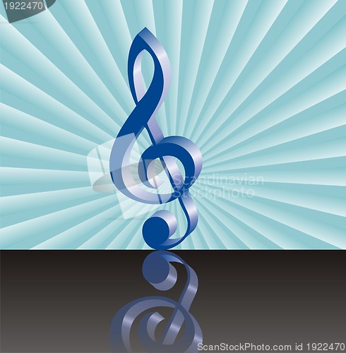 Image of abstract music background with musical key