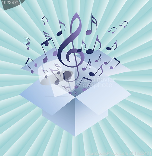 Image of abstract music background with musical notes, EPS10