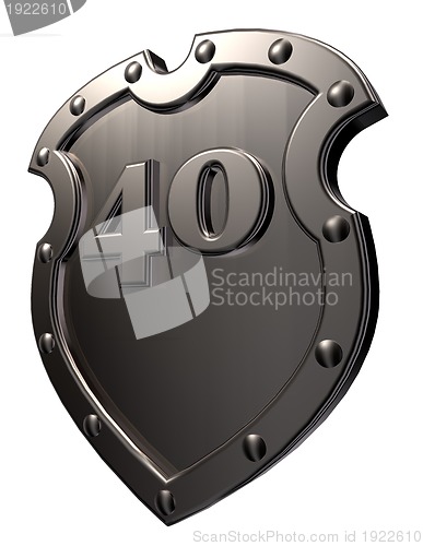 Image of number on metal shield