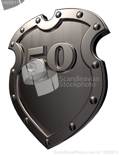 Image of number on metal shield