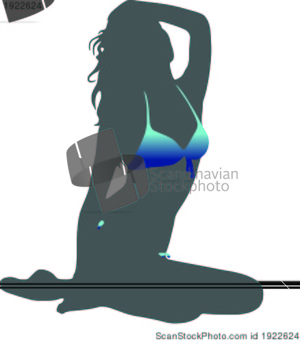 Image of Bikini woman silhouette