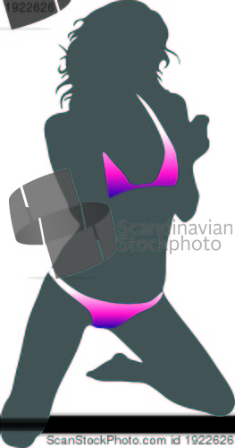 Image of Bikini woman silhouette