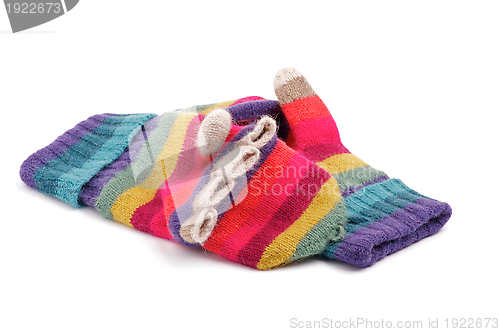 Image of Multi Colored Gloves with Fingers