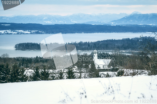 Image of winter scenery Bavaria Germany