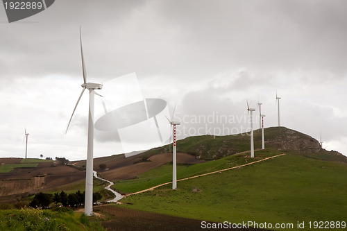 Image of big wind turbines