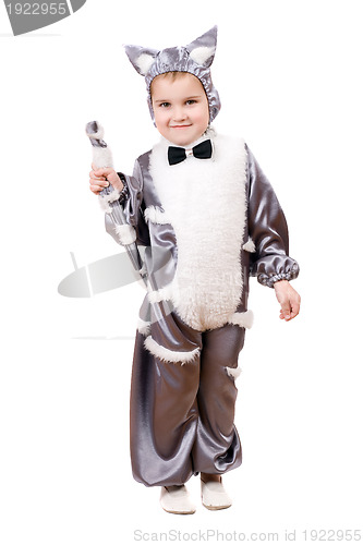 Image of Little boy dressed as cat