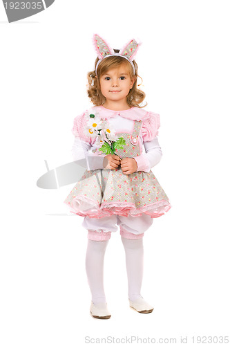 Image of Girl with flowers in hands