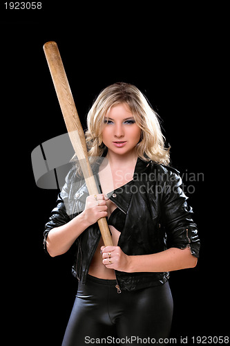 Image of woman with a bat in their hands