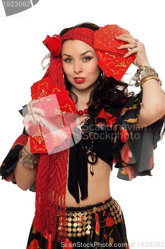 Image of Portrait of gorgeous gypsy woman 