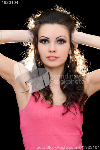 Image of Portrait of attractive young brunette