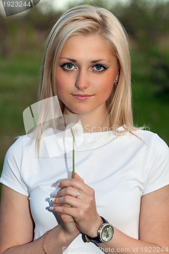 Image of Portrait of young pretty blonde