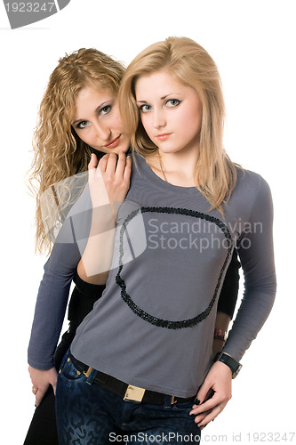 Image of Portrait of two beautiful young women