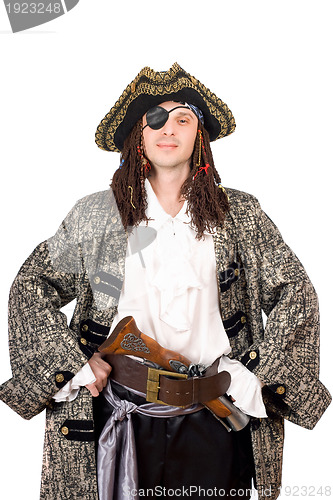 Image of Portrait of man dressed as pirate