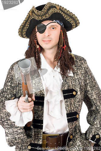 Image of man dressed as pirate