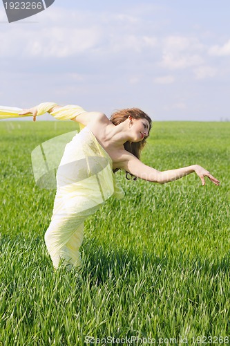 Image of Expressive charming young woman