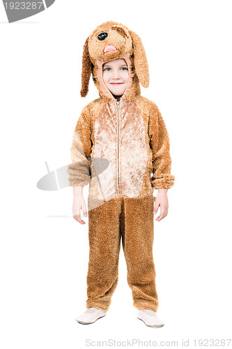 Image of Boy dressed as dog. Isolated