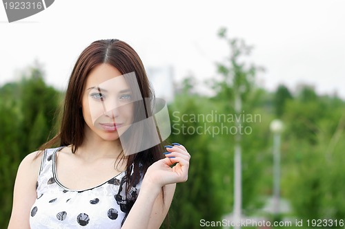 Image of portrait of a perfect young woman