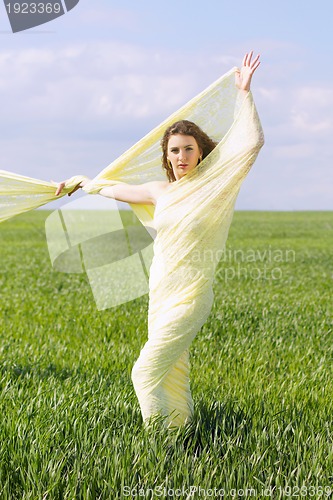 Image of Expressive nice young woman