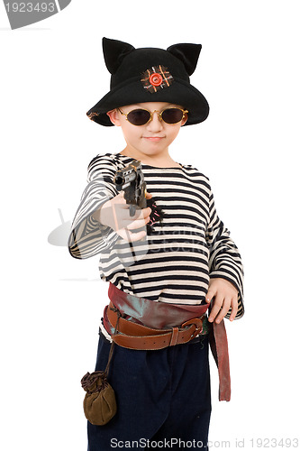 Image of Portrait of a boy dressed as pirate