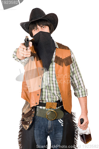 Image of Portrait of cowboy with a gun