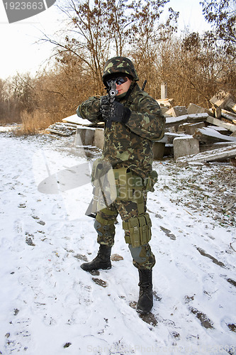 Image of Soldier with a gun