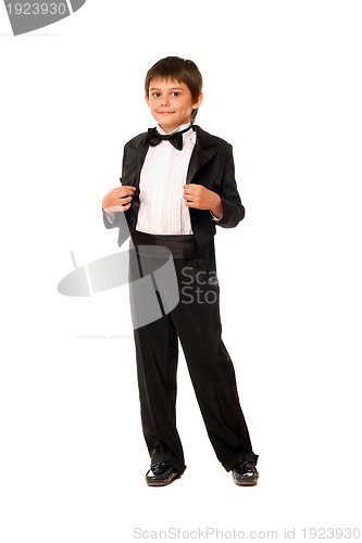 Image of Handsome little boy in a tuxedo
