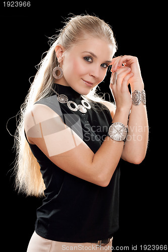 Image of Portrait of sensual young blonde