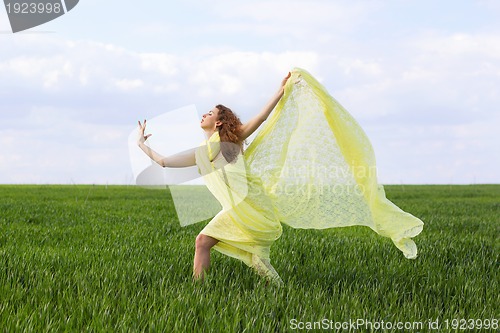Image of Cute expressive young woman