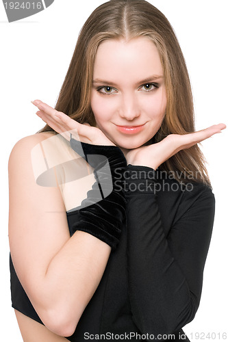 Image of Sexy young woman posing. Isolated