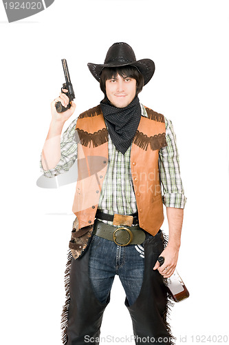 Image of Portrait of cowboy with a gun