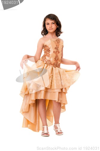 Image of Lovely little girl in a evening dress