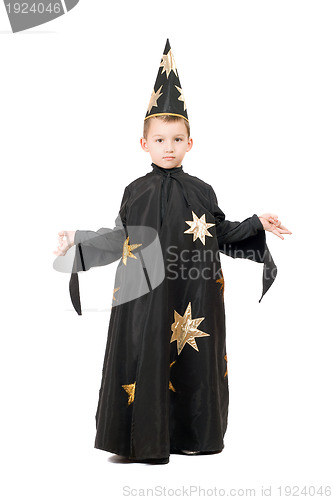 Image of Little boy dressed as astrologer