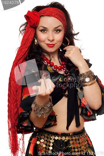 Image of Portrait of gorgeous gypsy woman