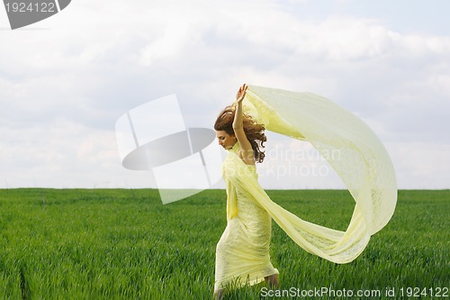 Image of Attractive girl dancing