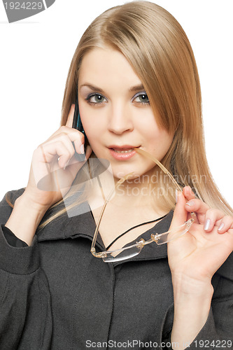 Image of Close-up portrait of pensive young blonde