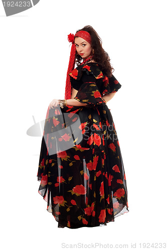 Image of Gypsy woman in a black skirt