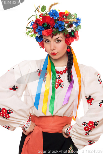 Image of girl in the Ukrainian national clothes