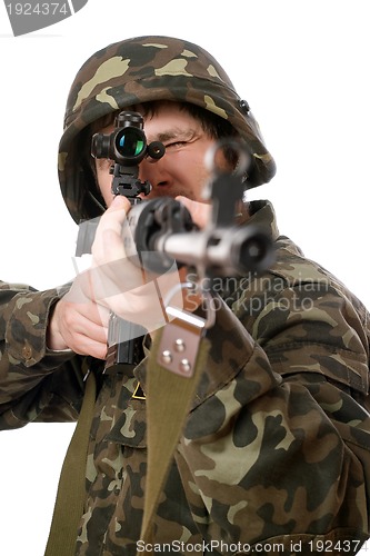Image of Soldier with a rifle