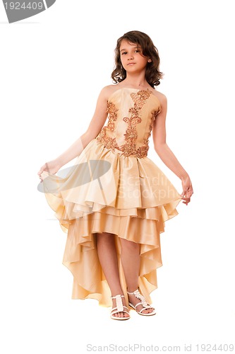 Image of Cute little girl in a chic dress