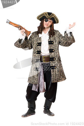Image of Expressive pirate with a pistol