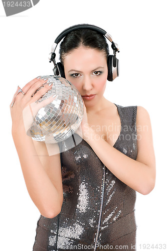 Image of Young woman in headphones