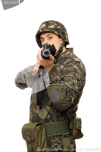 Image of Adult man witn a gun