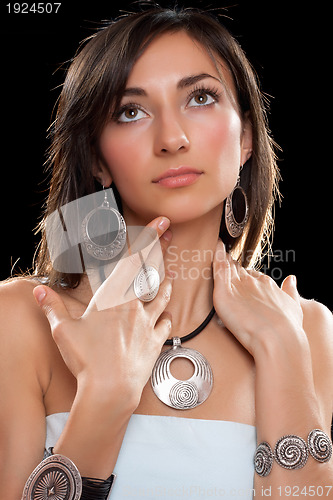 Image of portrait of a perfect young brunette