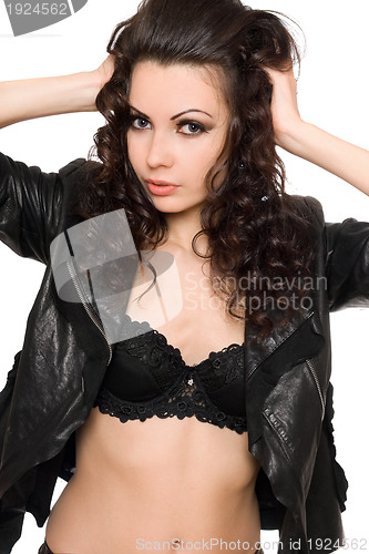 Image of Portrait of pretty young brunette