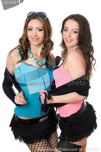 Image of Portrait of cheerful lovely young women