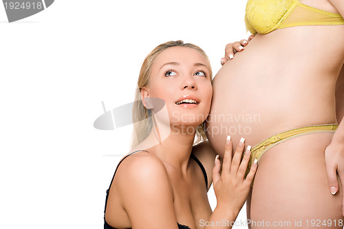 Image of Pretty girl and belly