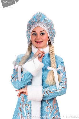 Image of Portrait of a smiling Snow Maiden